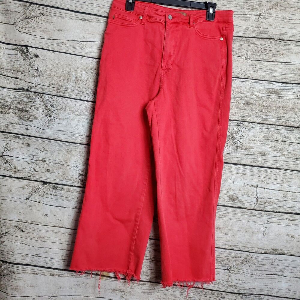 Judy Blue Garment Dyed Red Jeans Size 15/32